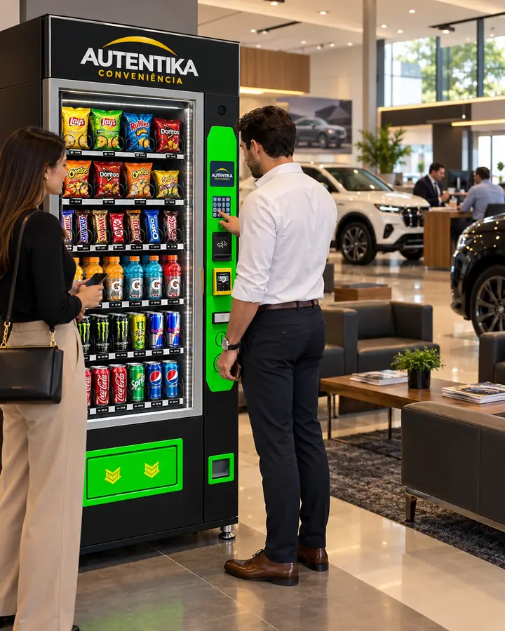 Vending machine da Autentika em oficinas e concessionárias (imagem ilustrativa)